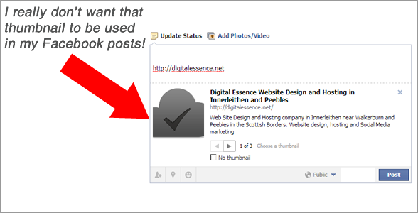 Guide to specifying which thumbnail Facebook should display